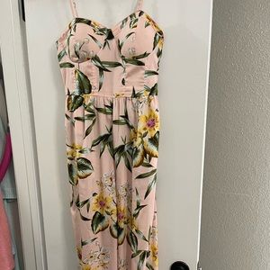 Pink floral jumpsuit